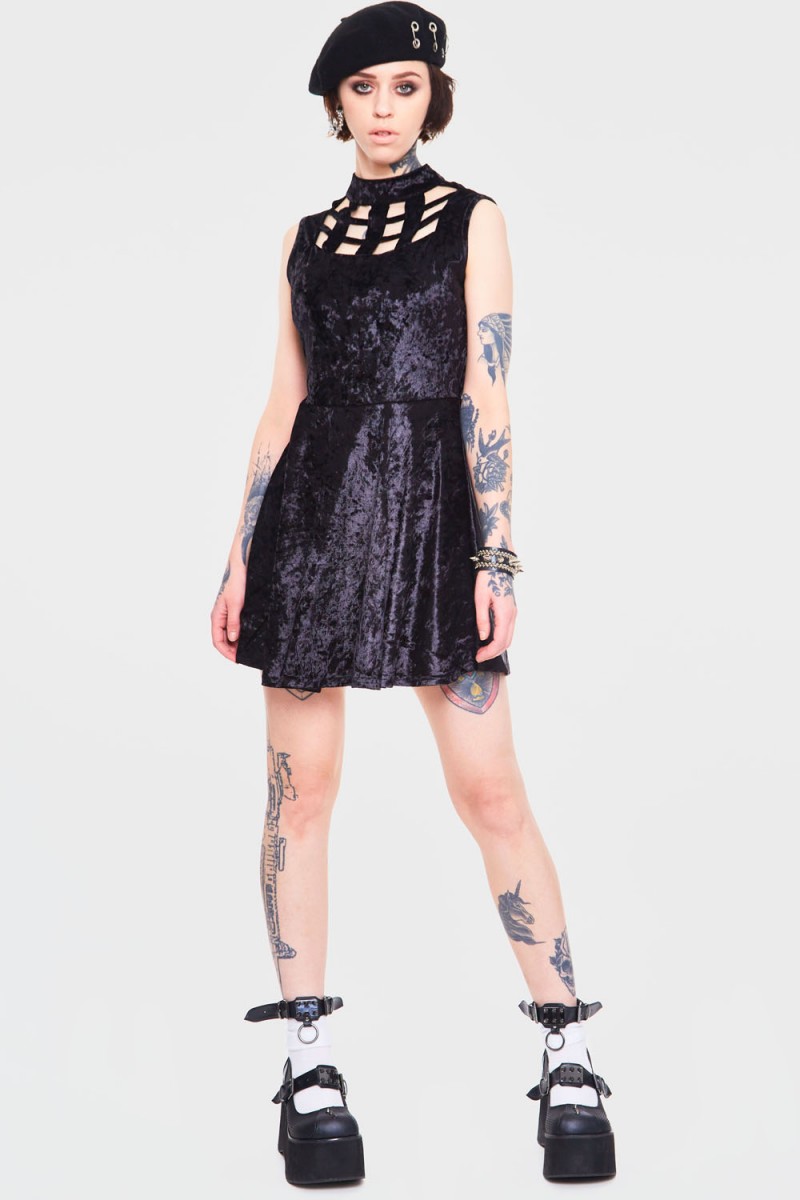 knee length dresses for ladies Beaded Cage Dress